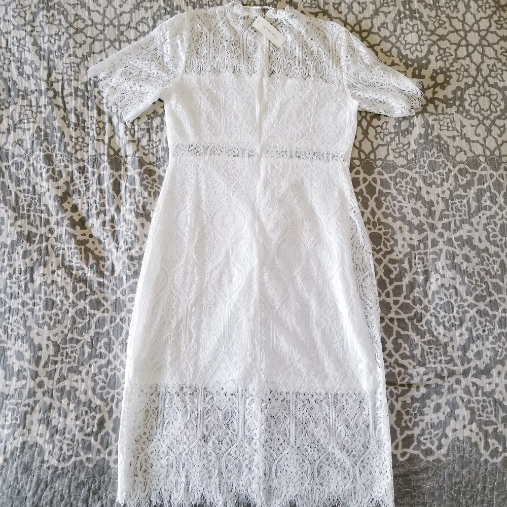 Francesca's | NWT Ivory Lace Midi Dress - Picture 6 of 10